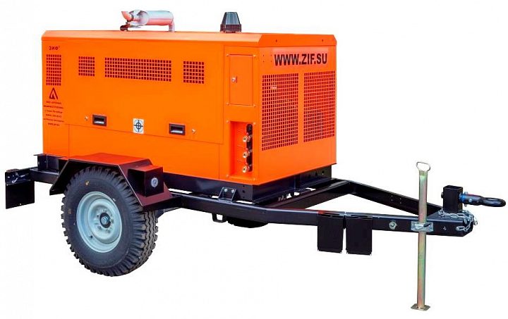 Дизельный компрессор ЗИФ ПВ-4/1,6 F на шасси